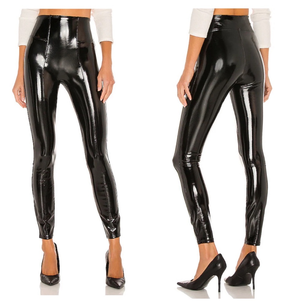 Spanx Faux Patent Leather Leggings Classic Black XS